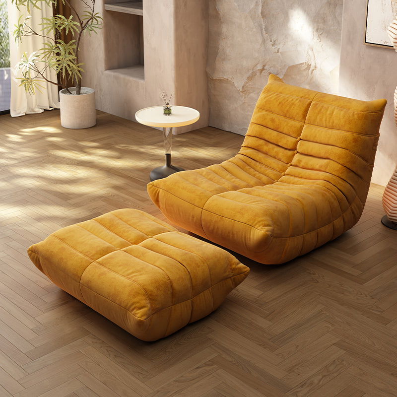 LIVARA B001 84/90/130/160CM Length Yellow Minimalist Style Dual-Layer High-Resilience Foam Compressed Sofa