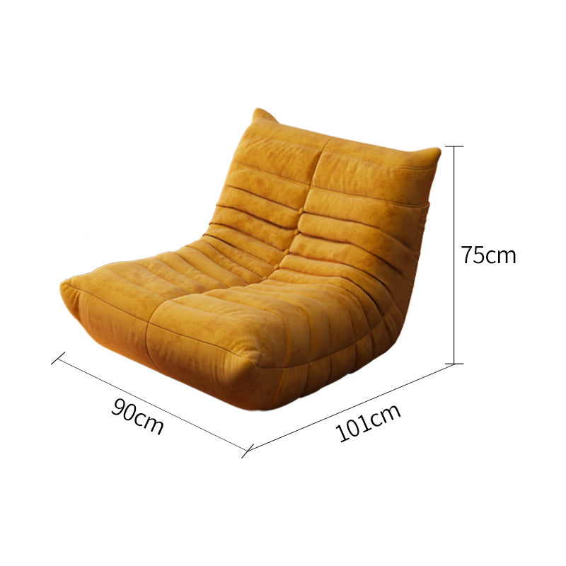 LIVARA B001 84/90/130/160CM Length Yellow Minimalist Style Dual-Layer High-Resilience Foam Compressed Sofa