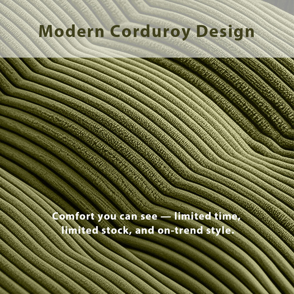 LIVARA B002 90CM Length Green&Grey Minimalist Style Dual-Layer High-Resilience Foam Compressed Sofa