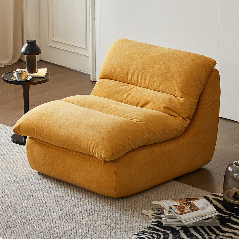LIVARA B003 80/155CM Length Yellow&White Minimalist Style Dual-Layer High-Resilience Foam Compressed Sofa
