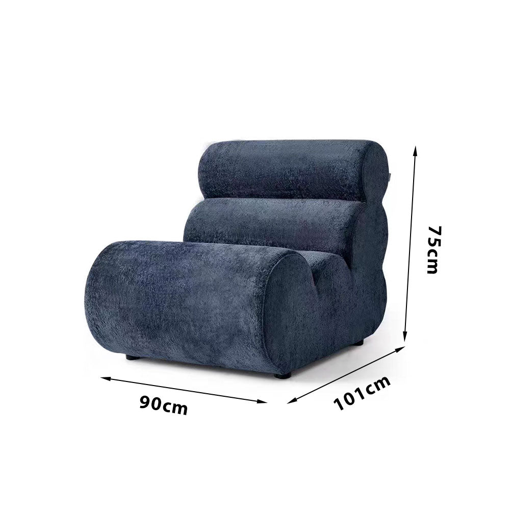 LIVARA B005 90CM Length Blue&Grey&Green&Khaki&Brown Minimalist Style Dual-Layer High-Resilience Foam Compressed Sofa