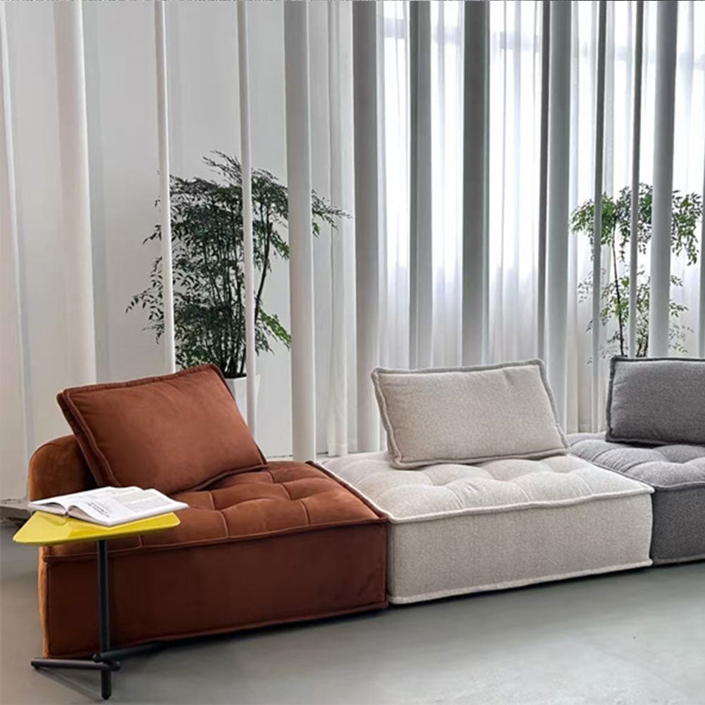 LIVARA B008 85/100CM Length White&Pinke&Green&Blue Minimalist Style Dual-Layer High-Resilience Foam Compressed Sofa