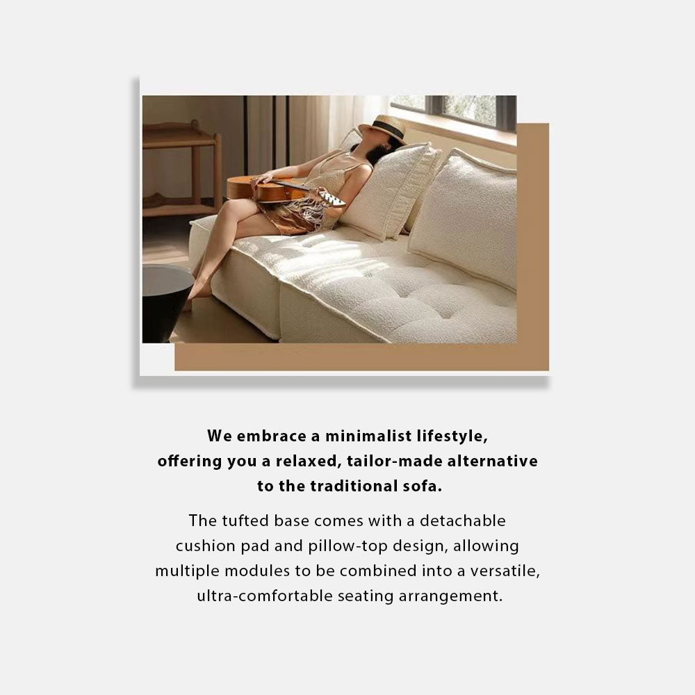 LIVARA B008 85/100CM Length White&Pinke&Green&Blue Minimalist Style Dual-Layer High-Resilience Foam Compressed Sofa