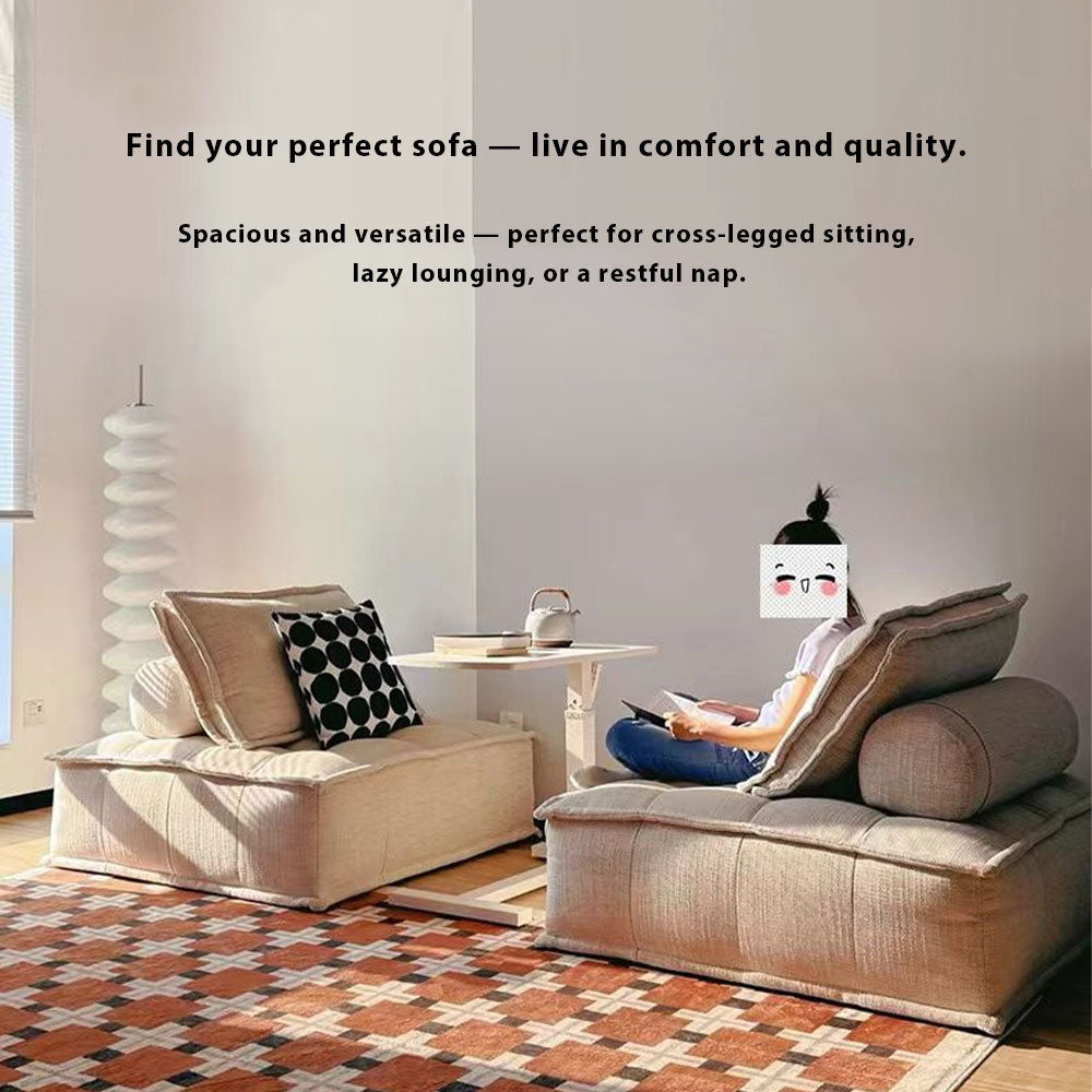 LIVARA B008 85/100CM Length White&Pinke&Green&Blue Minimalist Style Dual-Layer High-Resilience Foam Compressed Sofa