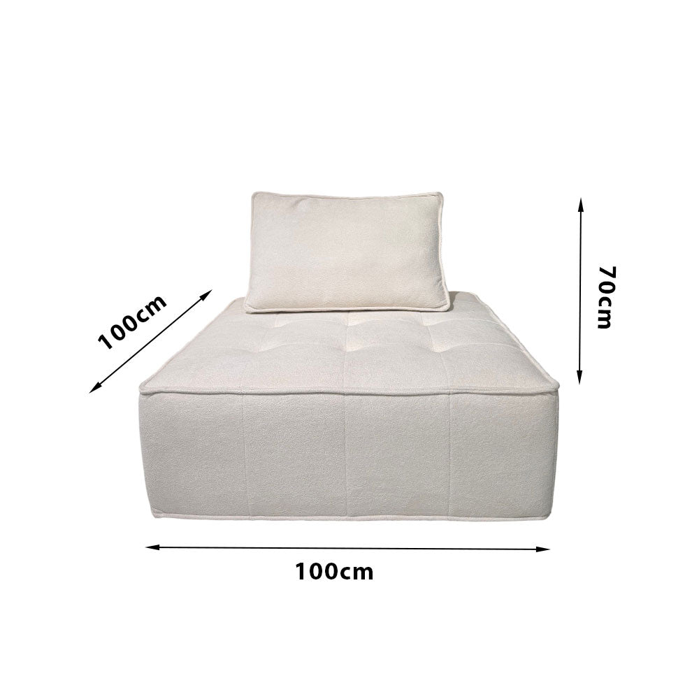 LIVARA B008 85/100CM Length White&Pinke&Green&Blue Minimalist Style Dual-Layer High-Resilience Foam Compressed Sofa