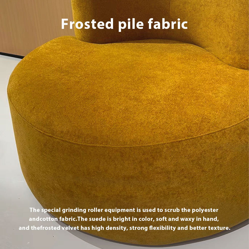 LIVARA B009 80/100CM Length Yellow Minimalist Style Dual-Layer High-Resilience Foam Compressed Sofa
