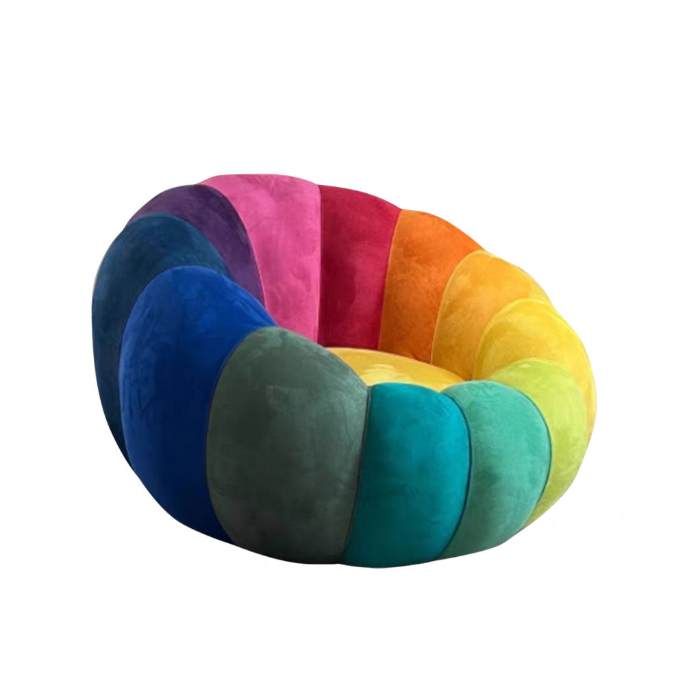 LIVARA B010 102CM Length Pink&Colorful Minimalist Style Dual-Layer High-Resilience Foam Compressed Sofa