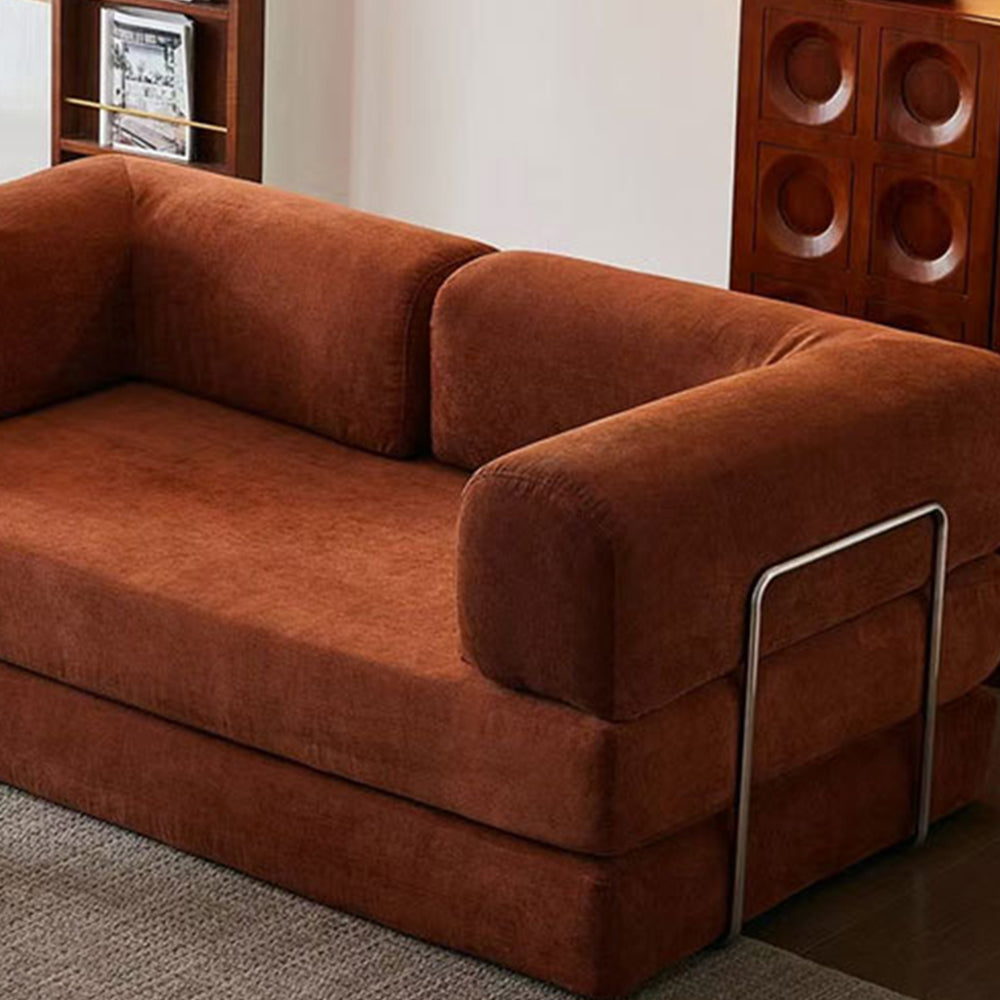 LIVARA B101 180/200/300cm Length Compressed Sofa Bed Corduroy Fabric Stainless Steel Frame