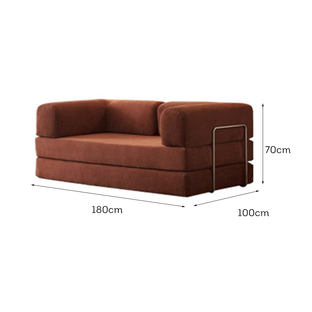LIVARA B101 180/200/300cm Length Compressed Sofa Bed Corduroy Fabric Stainless Steel Frame