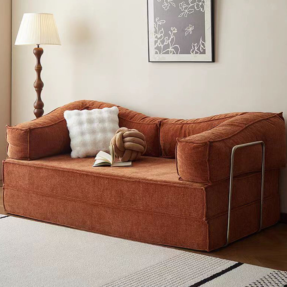 LIVARA B102 150cm Length Compressed Sofa Bed Corduroy Fabric Stainless Steel Frame