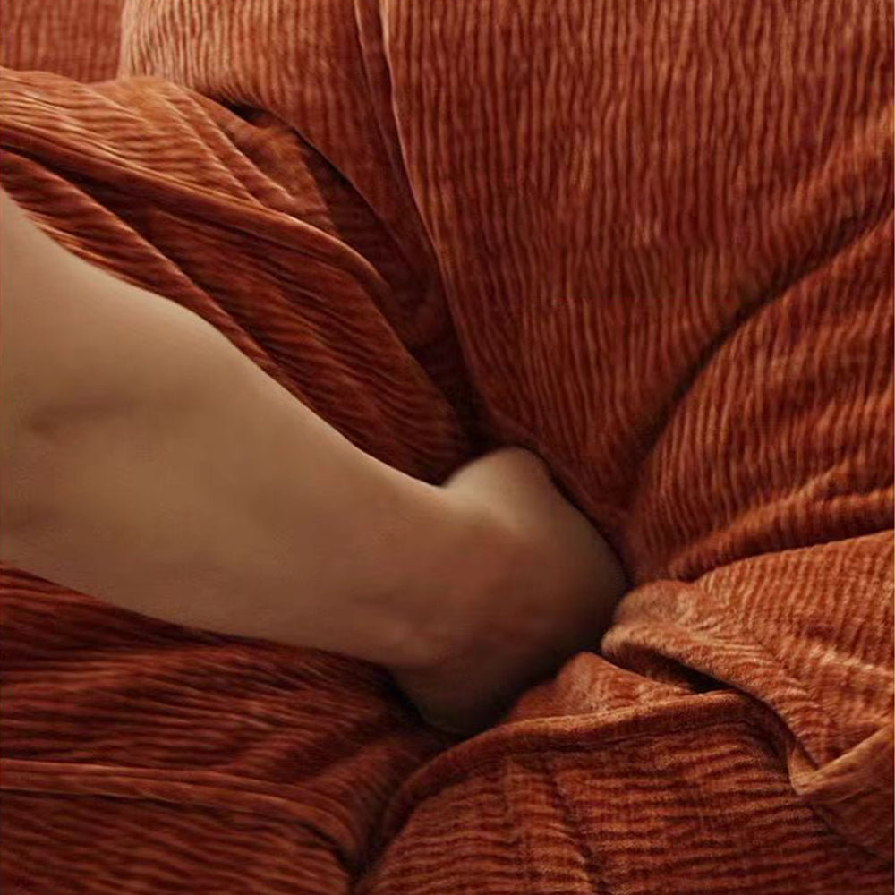 LIVARA B102 150cm Length Compressed Sofa Bed Corduroy Fabric Stainless Steel Frame