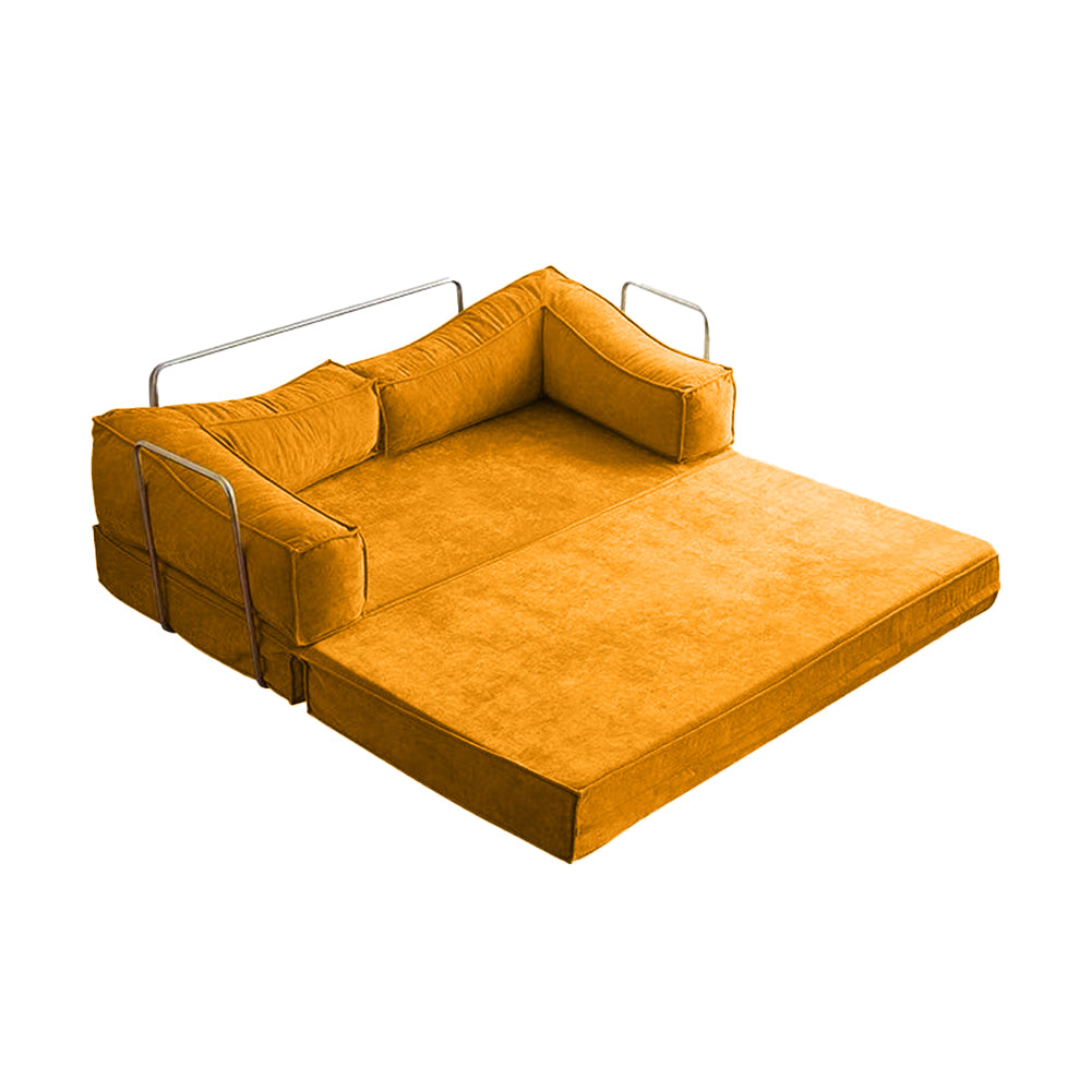 LIVARA B102 150cm Length Compressed Sofa Bed Corduroy Fabric Stainless Steel Frame