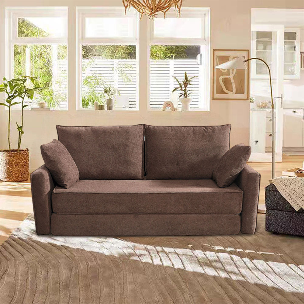 LIVARA B103 200CM Length Grey&Coffee Dual-Layer High-Resilience Foam Compressed Sofa