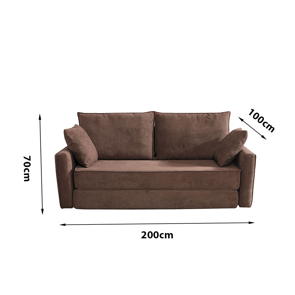 LIVARA B103 200CM Length Grey&Coffee Dual-Layer High-Resilience Foam Compressed Sofa