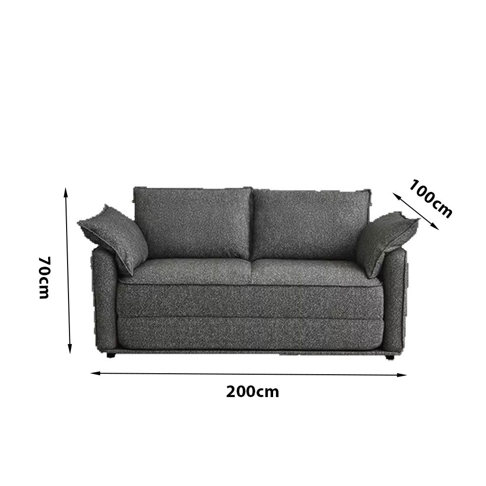 LIVARA B103 200CM Length Grey&Coffee Dual-Layer High-Resilience Foam Compressed Sofa