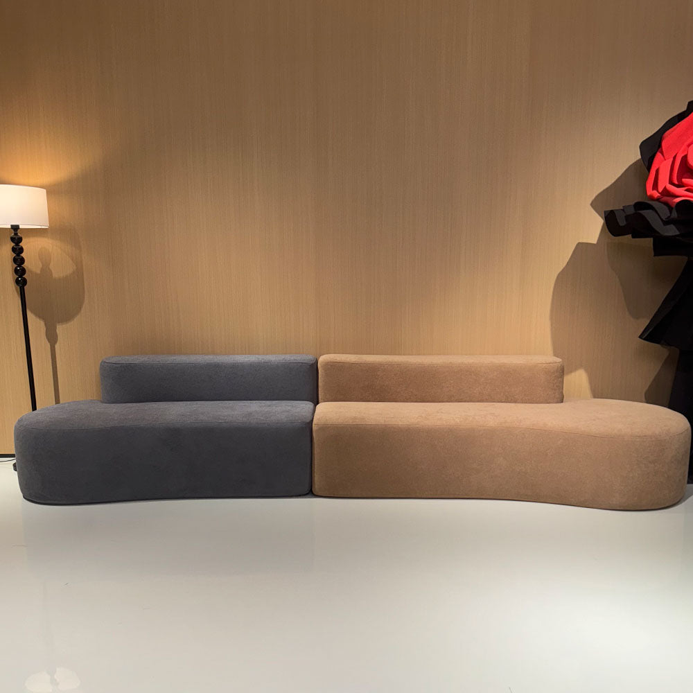 LIVARA B301 240CM Length Blue&Orange+Grey Minimalist Style Dual-Layer High-Resilience Foam Compressed Sofa