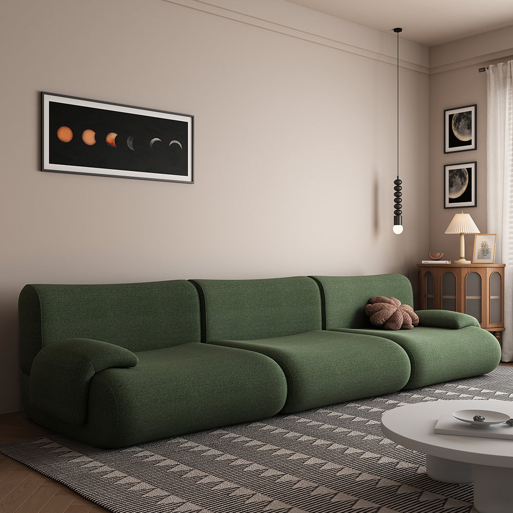 LIVARA B302 292cm Length Compressed Sofa Seamless Frameless Construction - Yellow