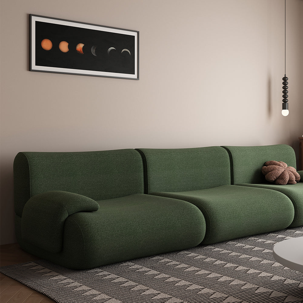 LIVARA B302 292cm Length Compressed Sofa Seamless Frameless Construction - Yellow