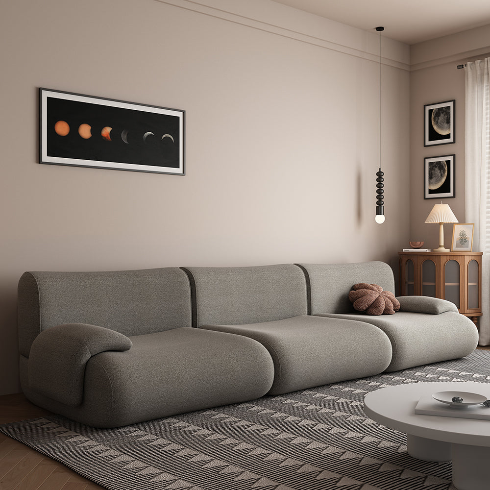 LIVARA B302 292cm Length Compressed Sofa Seamless Frameless Construction - Yellow