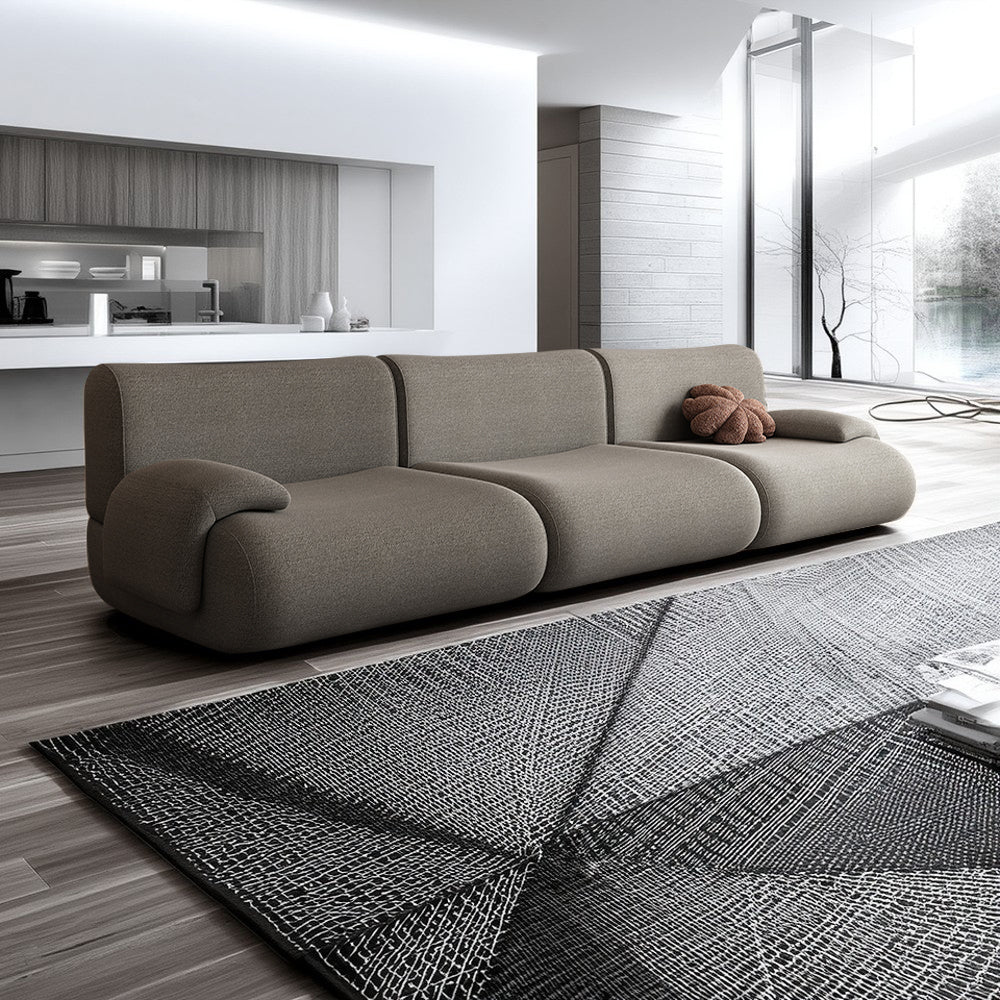 LIVARA B302 292cm Length Compressed Sofa Seamless Frameless Construction - Yellow