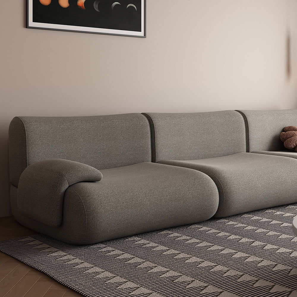 LIVARA B302 292cm Length Compressed Sofa Seamless Frameless Construction - Yellow