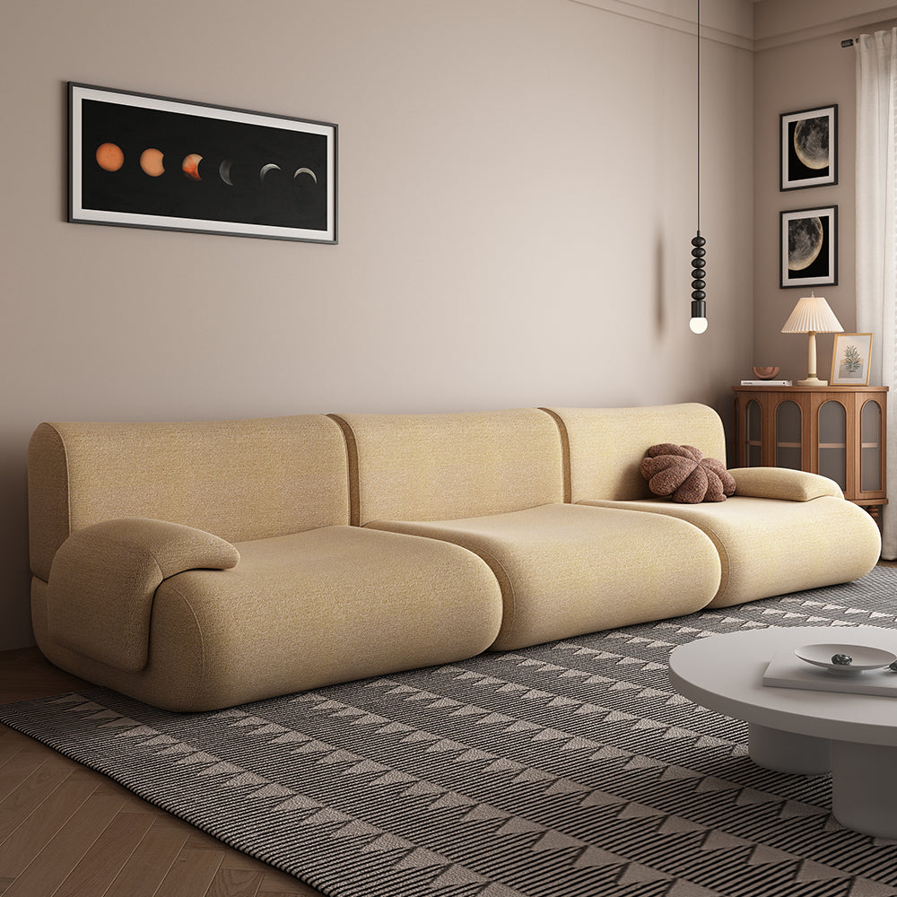 LIVARA B302 292cm Length Compressed Sofa Seamless Frameless Construction - Yellow