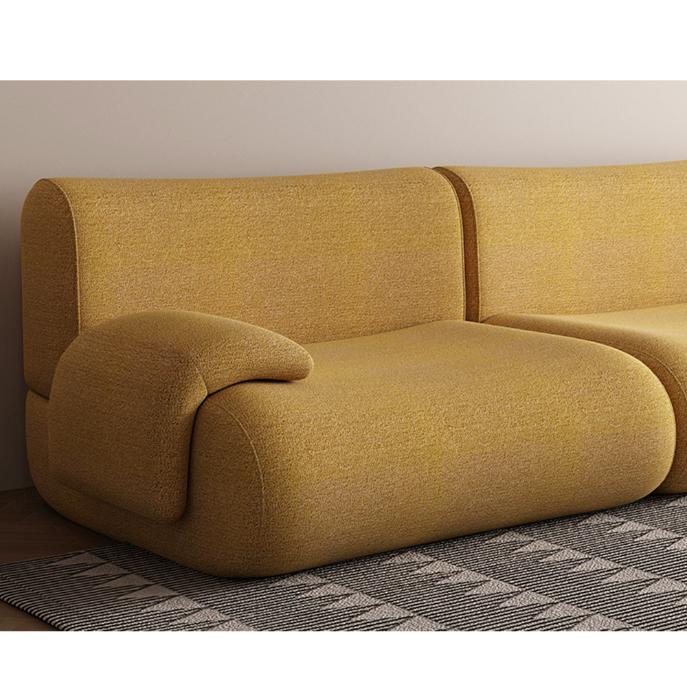 LIVARA B302 370cm Length Compressed Sofa Seamless Frameless Construction - Yellow