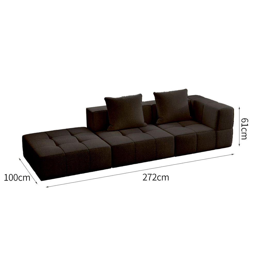 LIVARA B305 3-seater 272cm Length Compressed Sofa with Footrest Frameless Construction Design