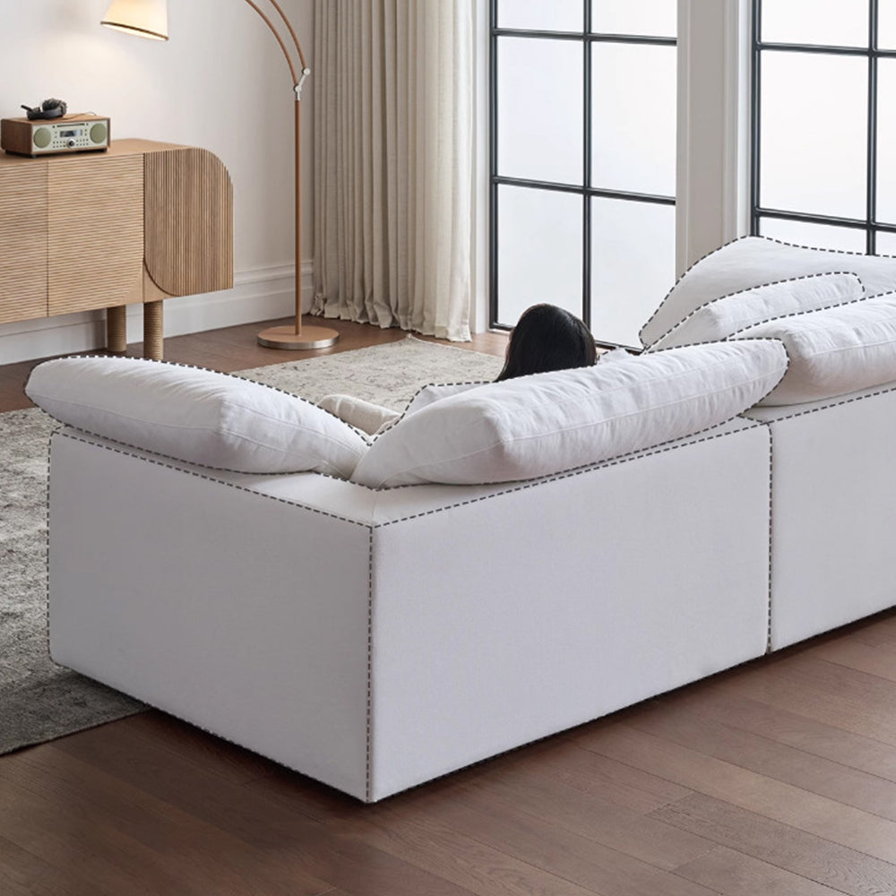 LIVARA B306 200/280cm Length Compressed Sofa Frameless Construction Design - White