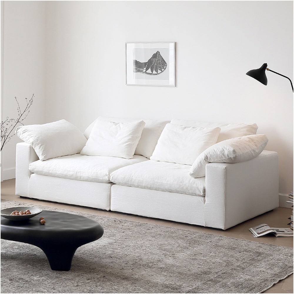 LIVARA B306 200/280cm Length Compressed Sofa Frameless Construction Design - White