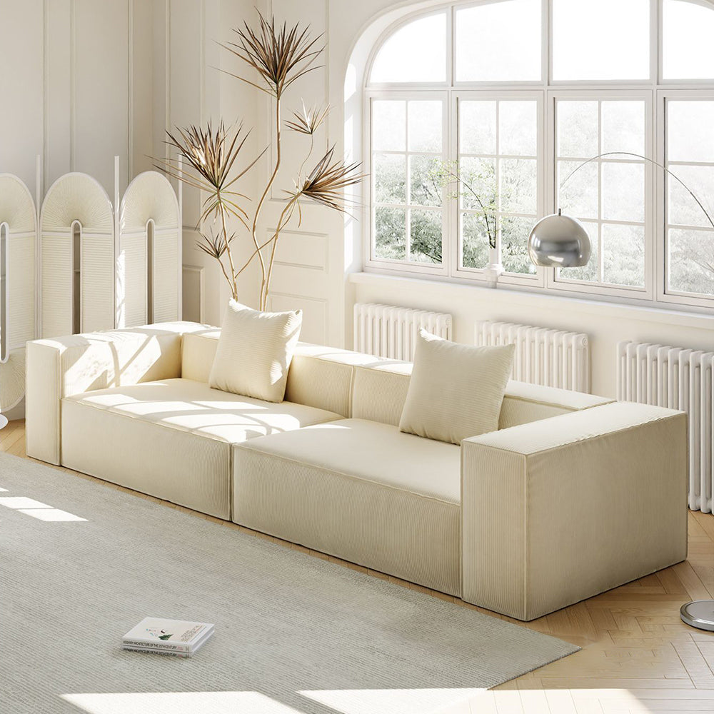 LIVARA B308 200/300cm Length Compressed Sofa Frameless Construction Design - White