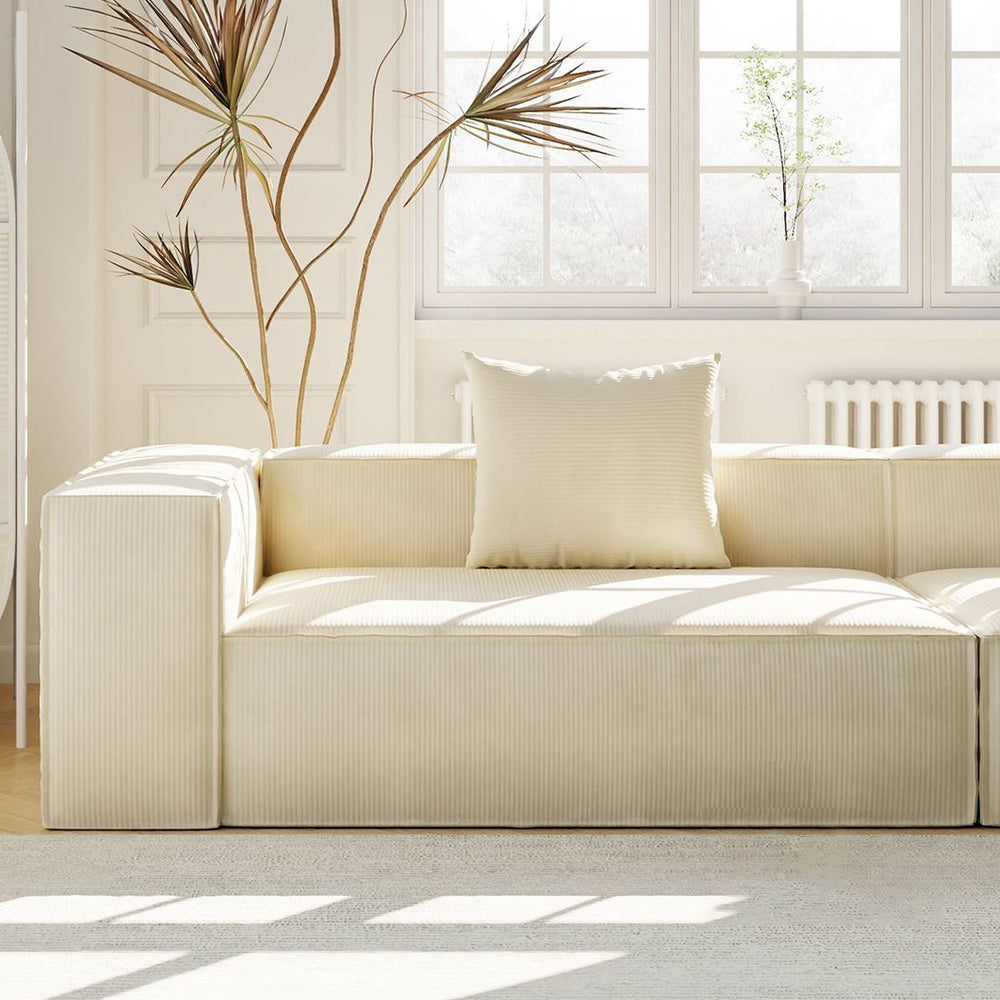 LIVARA B308 200/300cm Length Compressed Sofa Frameless Construction Design - White