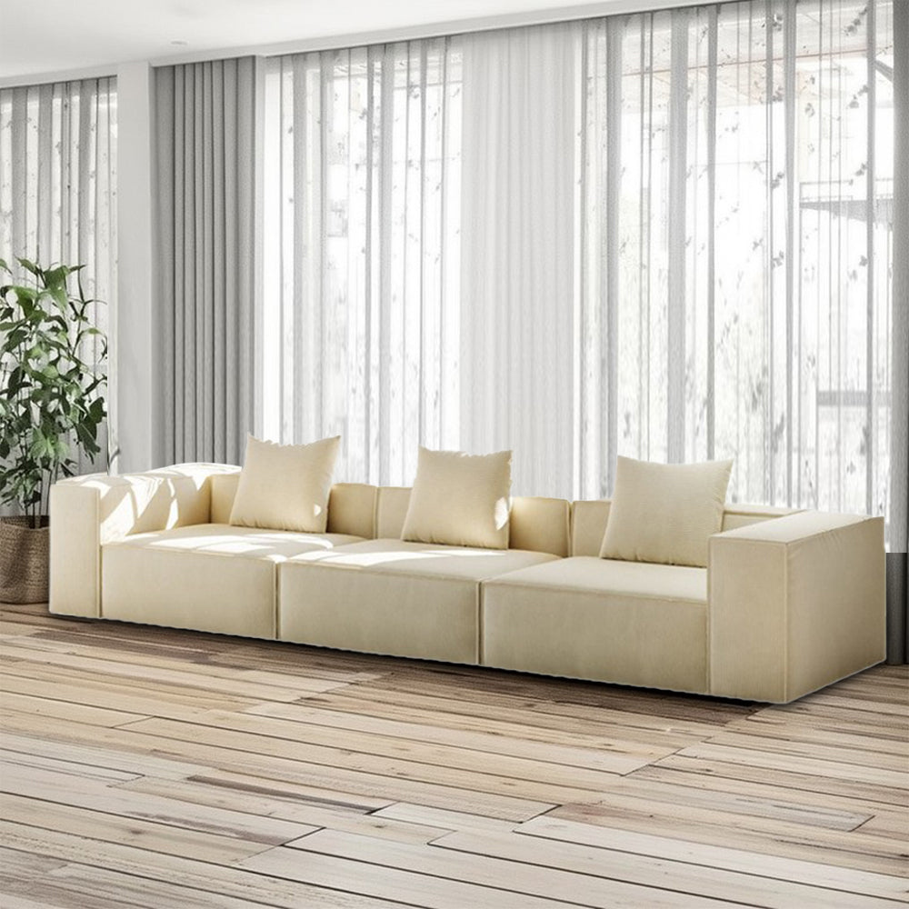 LIVARA B308 200/300cm Length Compressed Sofa Frameless Construction Design - White