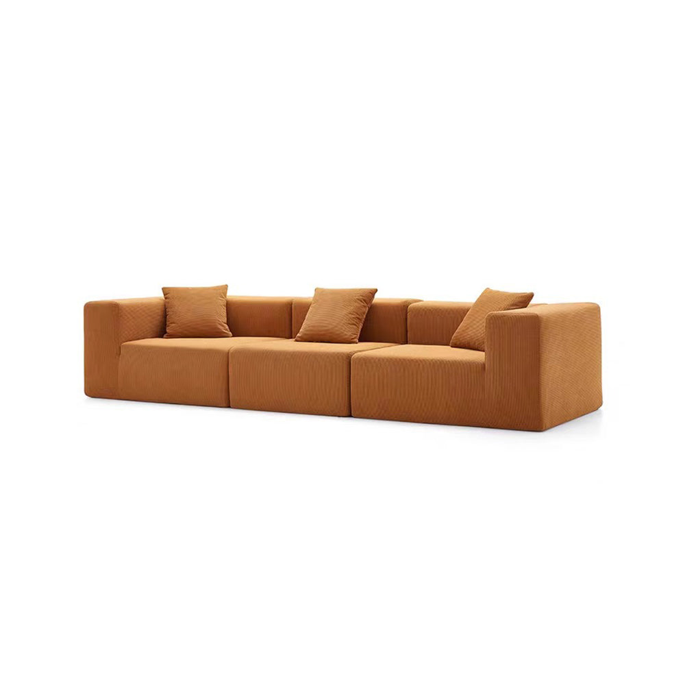 LIVARA B309 300cm Length Compressed Sofa Plush Comfort Frameless Construction Design - Caramel