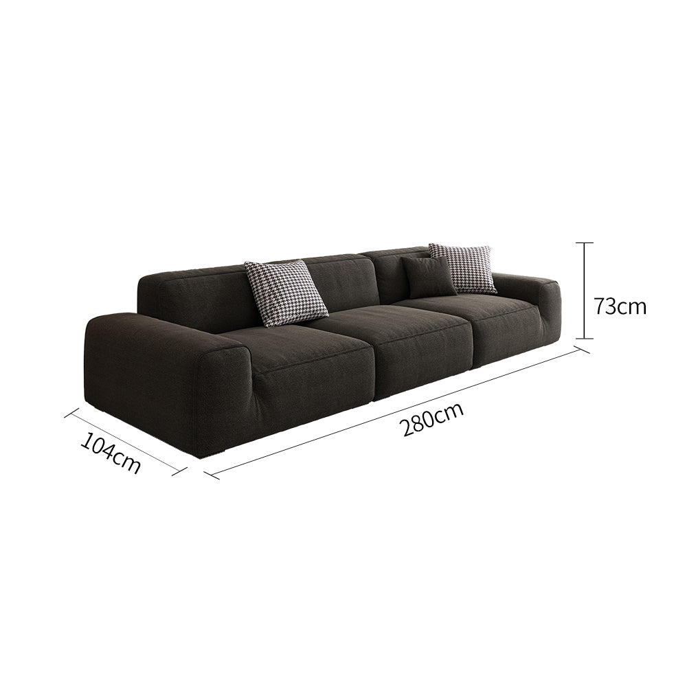 LIVARA B311 240/260/280cm Length Compressed Sofa Seamless Frameless Construction - Black