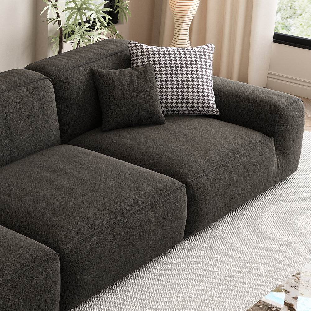 LIVARA B311 240/260/280cm Length Compressed Sofa Seamless Frameless Construction - Black