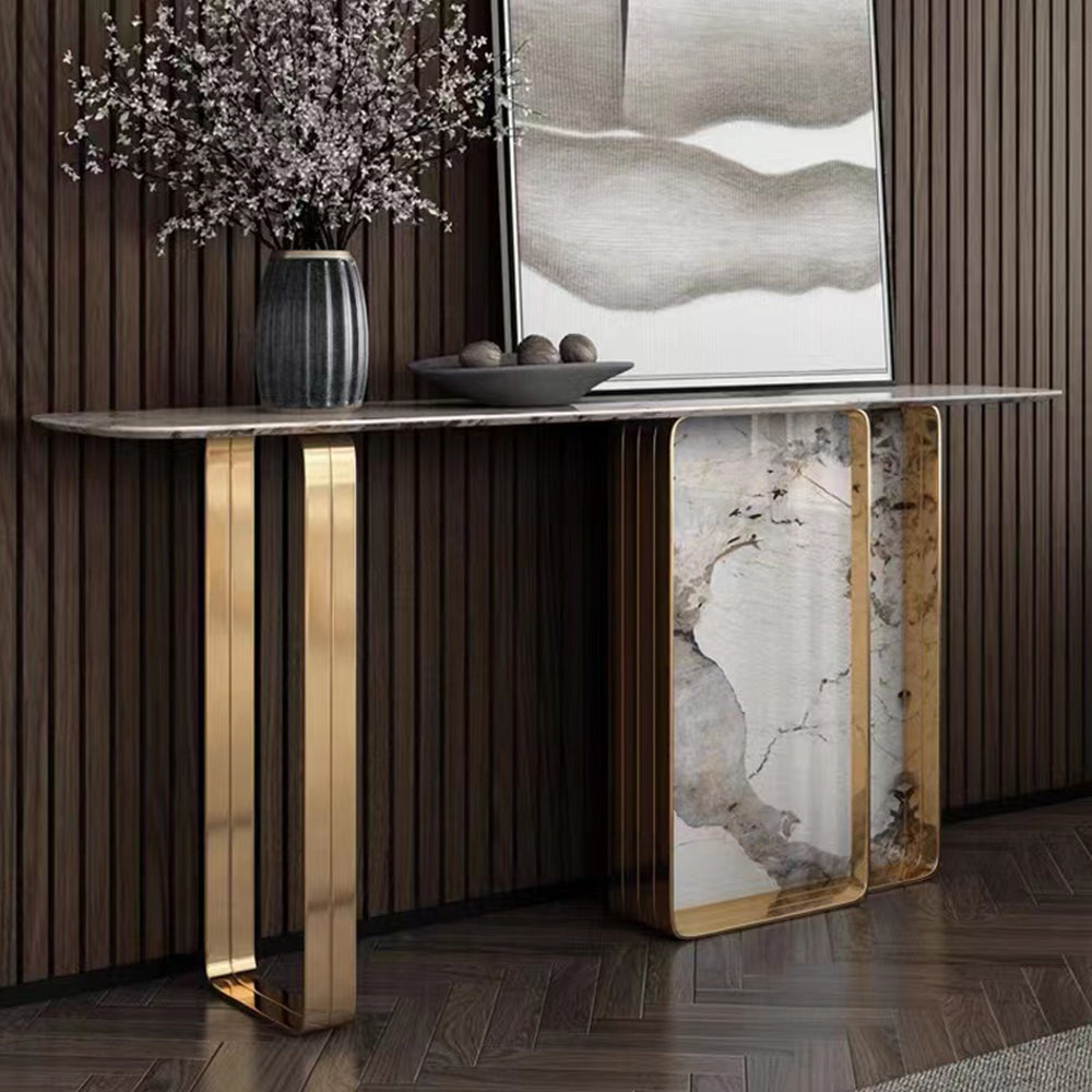 LIVARA CC1006 120/140cm Luxurious Style Sintered Stone Top Console Table