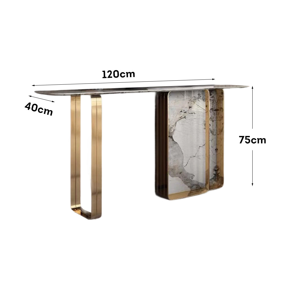 LIVARA CC1006 120/140cm Luxurious Style Sintered Stone Top Console Table