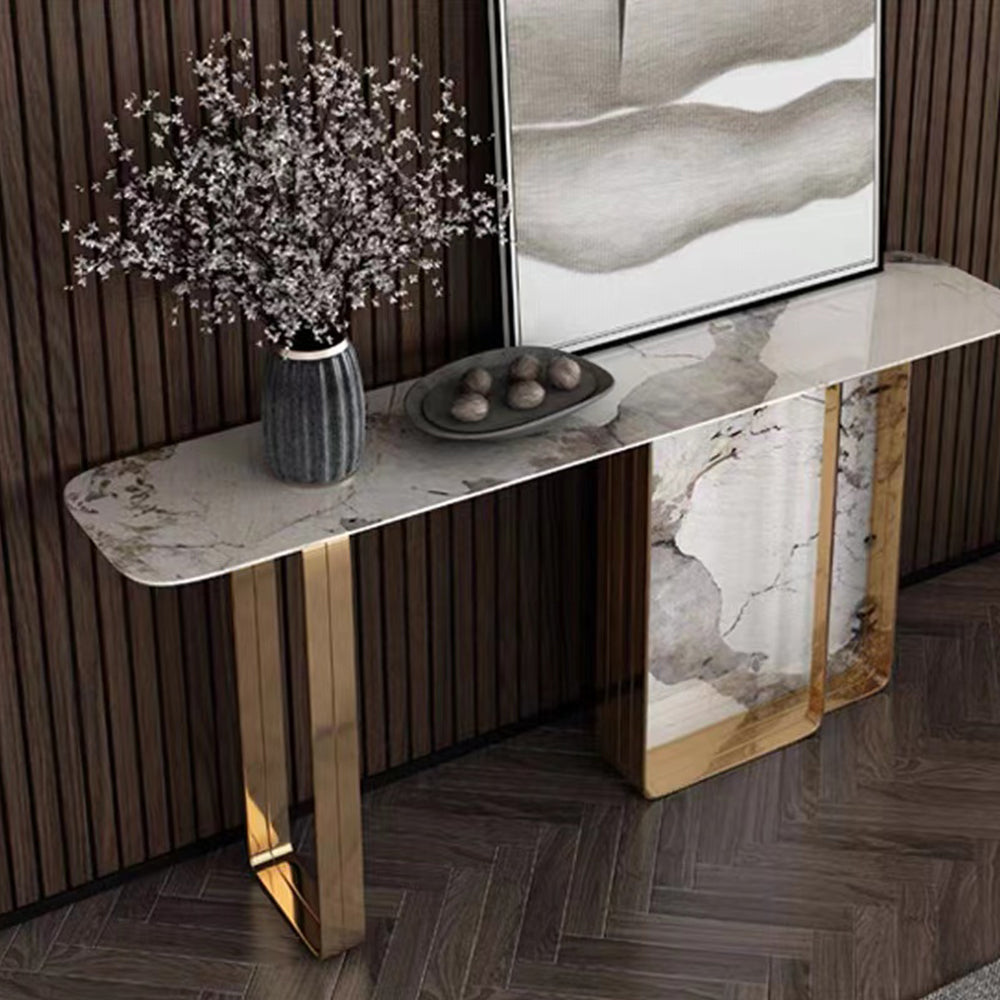 LIVARA CC1006 120/140cm Luxurious Style Sintered Stone Top Console Table