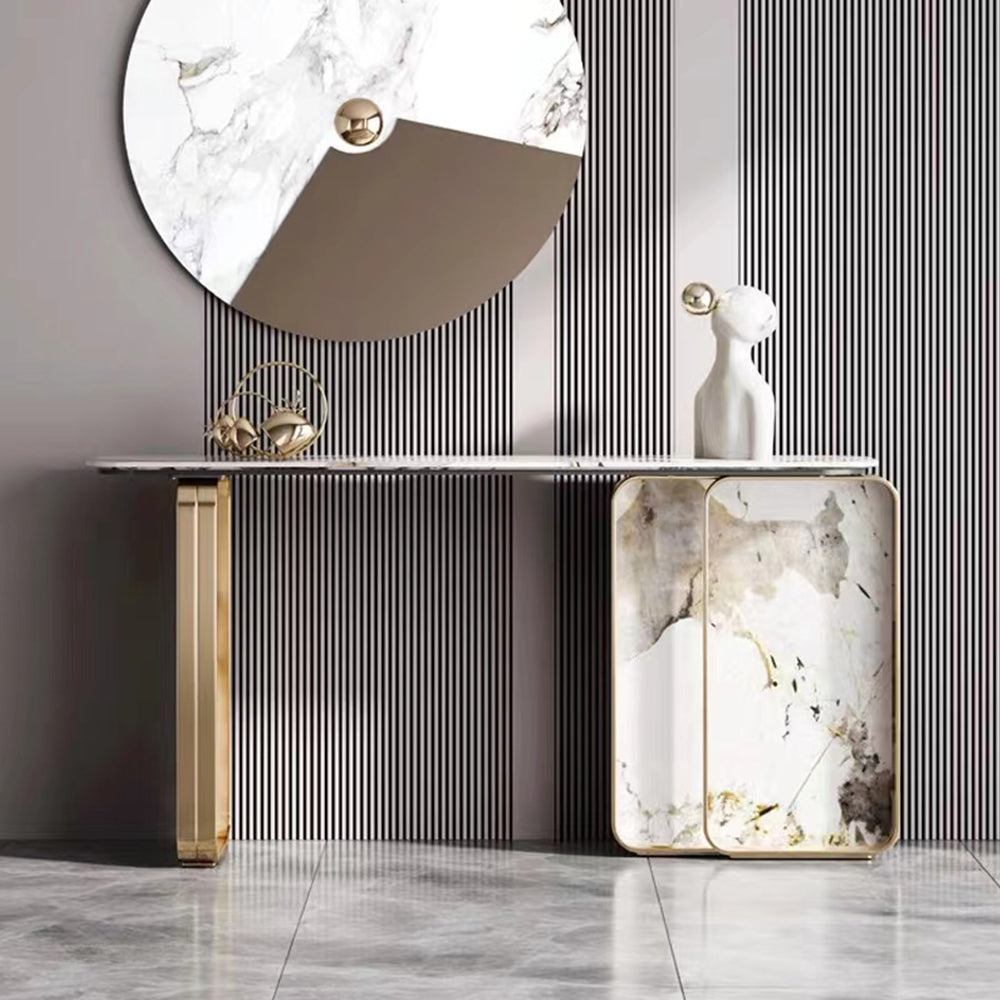 LIVARA CC1006 120/140cm Luxurious Style Sintered Stone Top Console Table