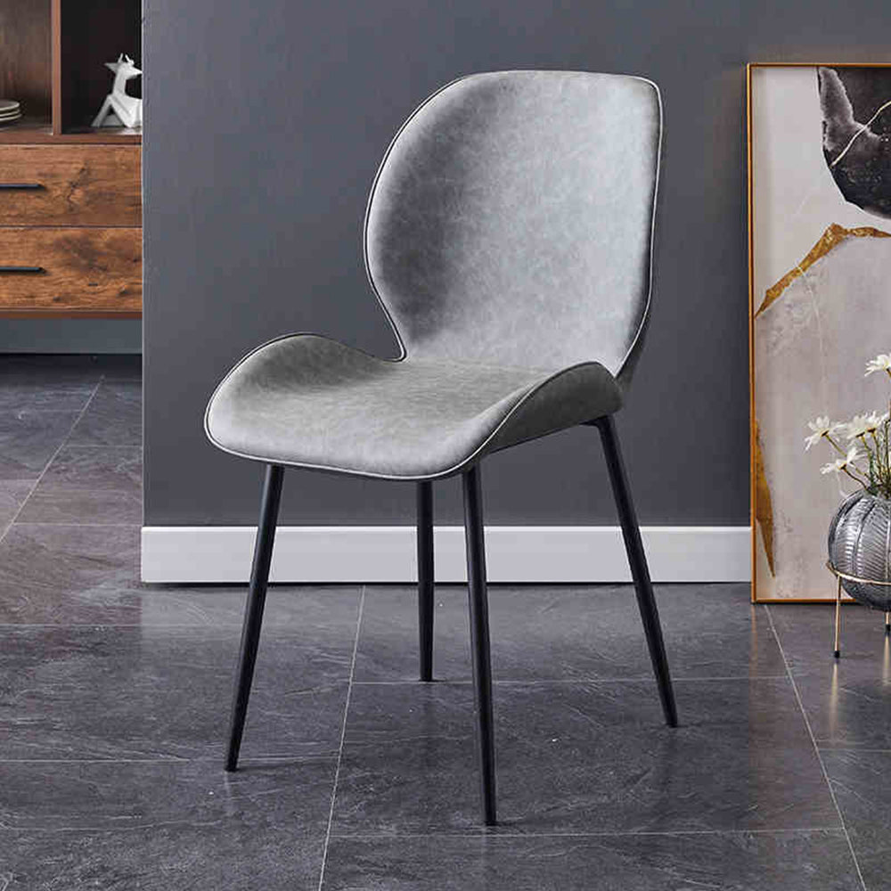 LIVARA DC1001 Faux Leather Fabric Dining Chair Carbon Steel Legs