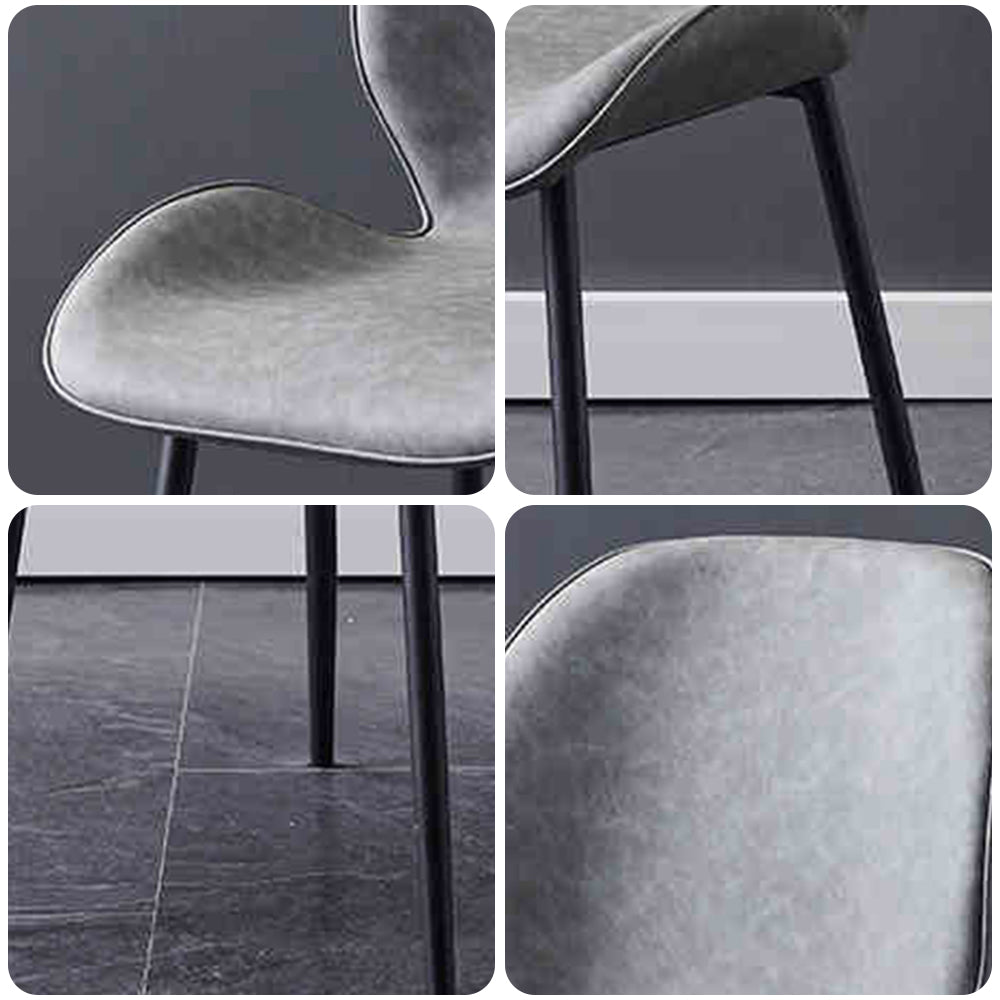 LIVARA DC1001 Faux Leather Fabric Dining Chair Carbon Steel Legs