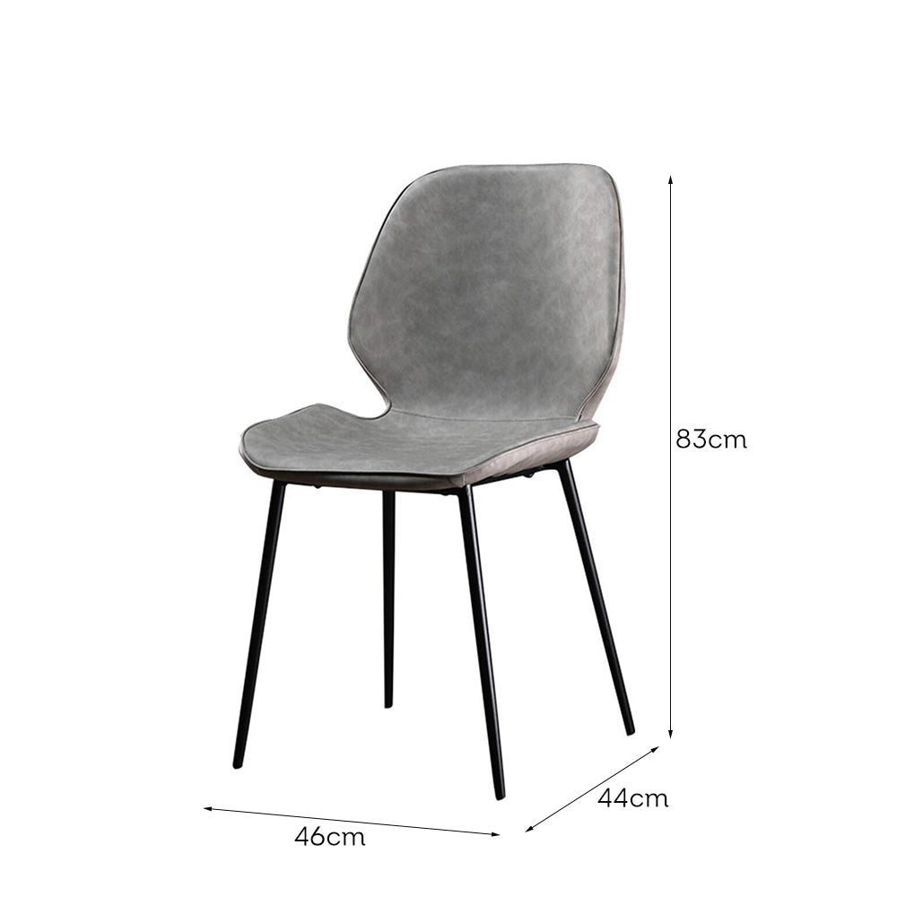 LIVARA DC1001 Faux Leather Fabric Dining Chair Carbon Steel Legs