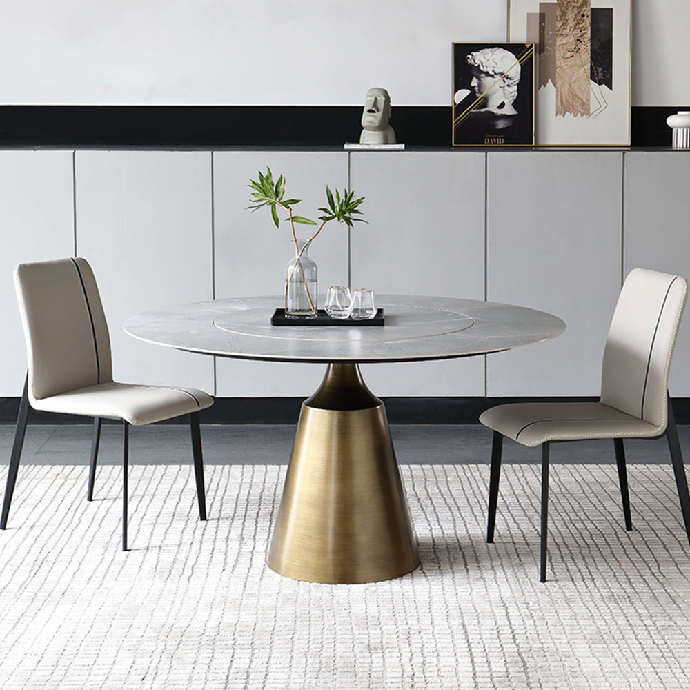 LIVARA DC1004 Faux Leather Fabric Dining Chair Carbon Steel Legs