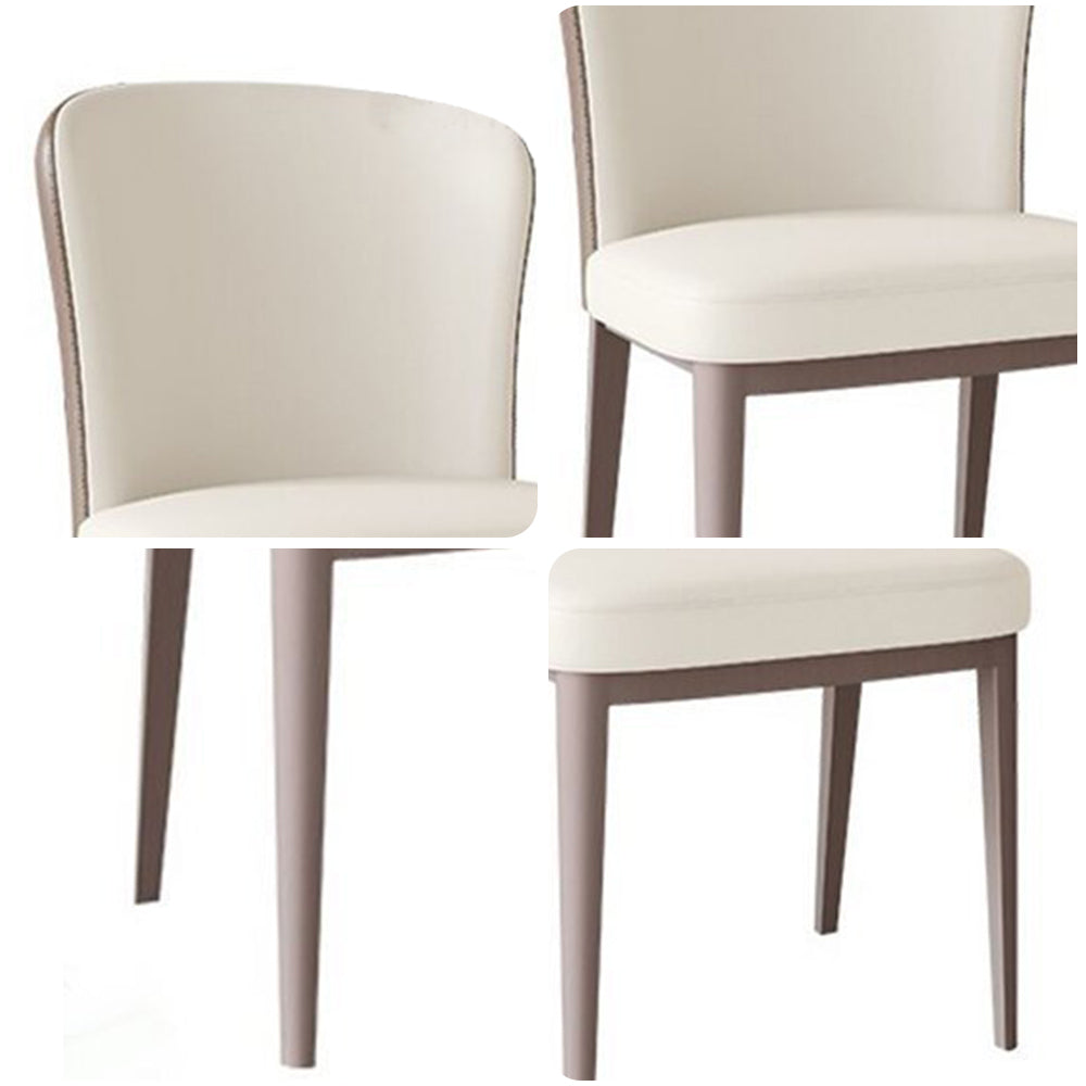 LIVARA DC1005 Faux Leather Fabric Dining Chair Carbon Steel Legs