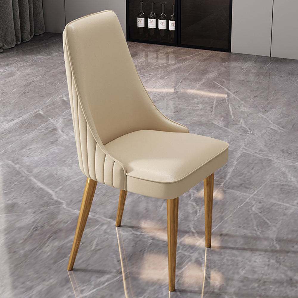 LIVARA DC1009 Faux Leather Fabric Dining Chair Stainless Steel Legs