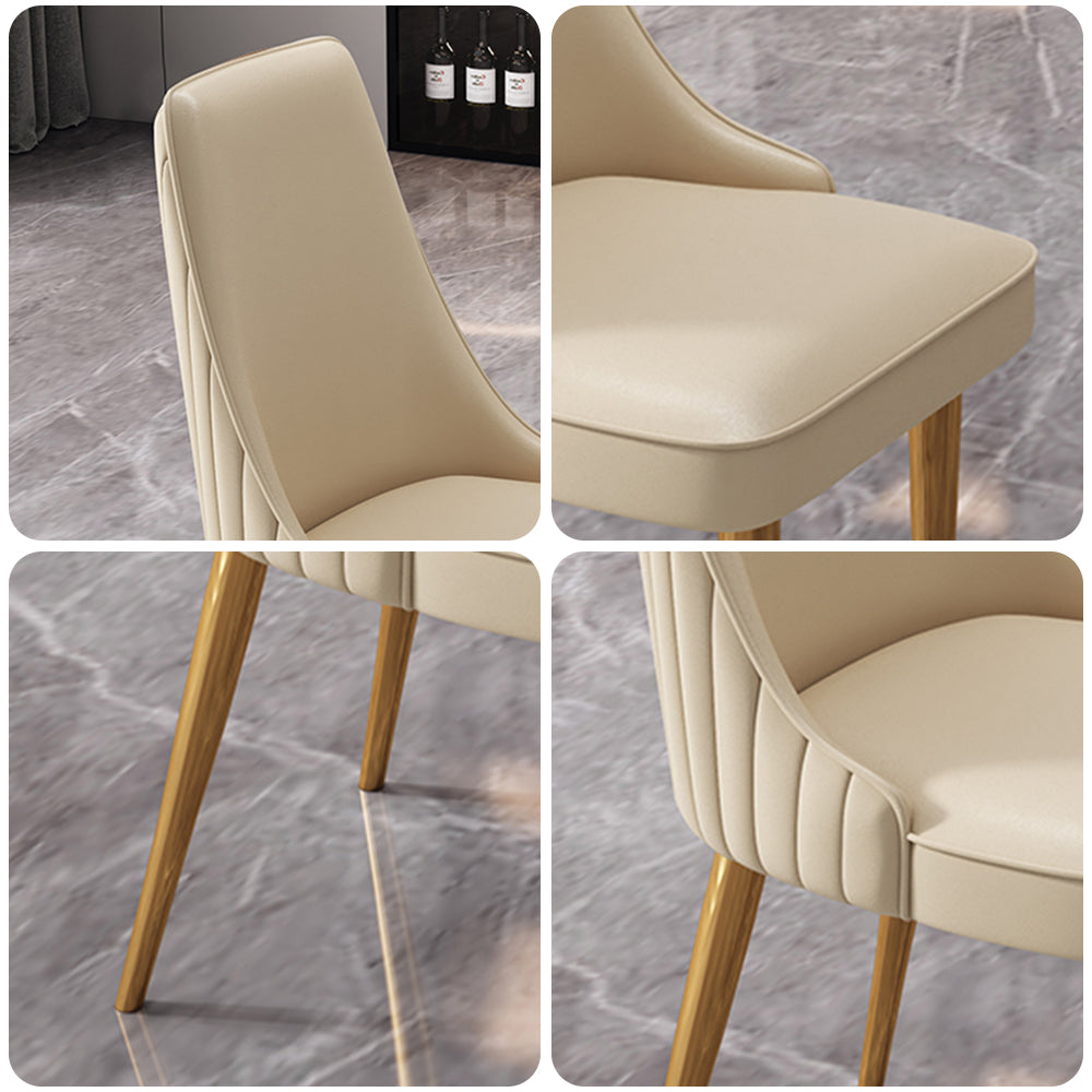 LIVARA DC1009 Faux Leather Fabric Dining Chair Stainless Steel Legs