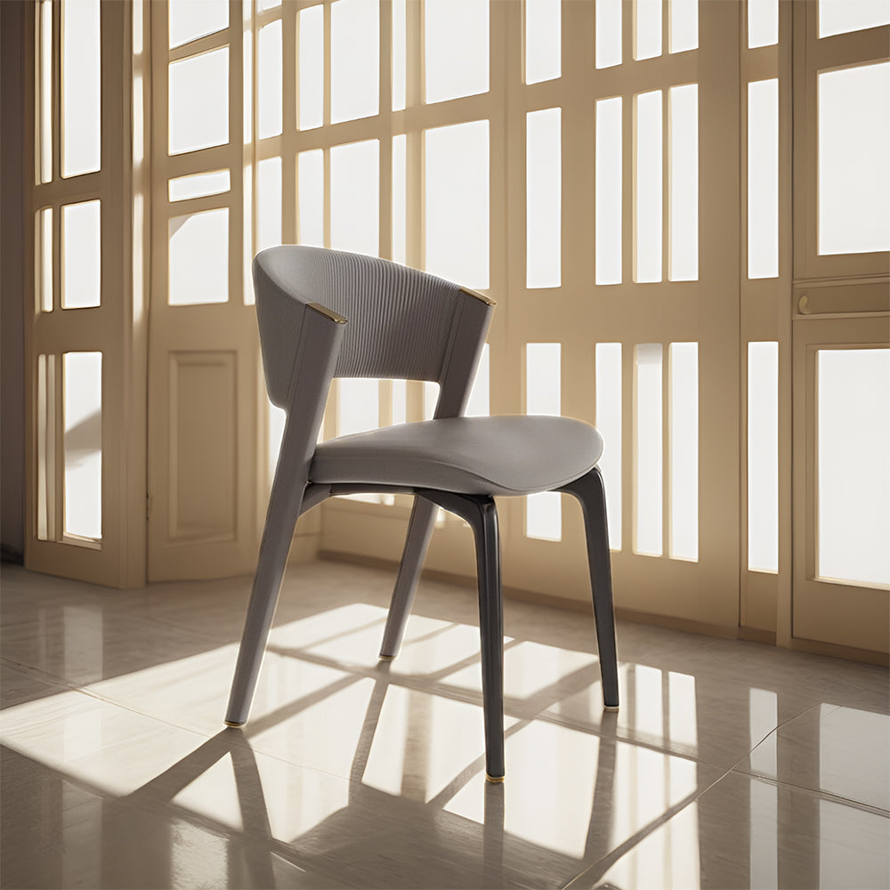 LIVARA DC1017 Faux Leather Fabric Dining Chair Stainless Steel Legs