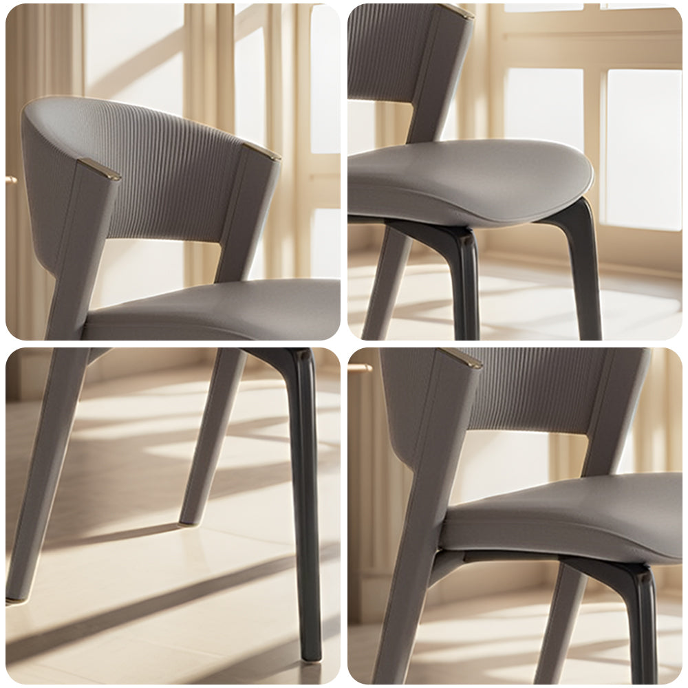 LIVARA DC1017 Faux Leather Fabric Dining Chair Stainless Steel Legs
