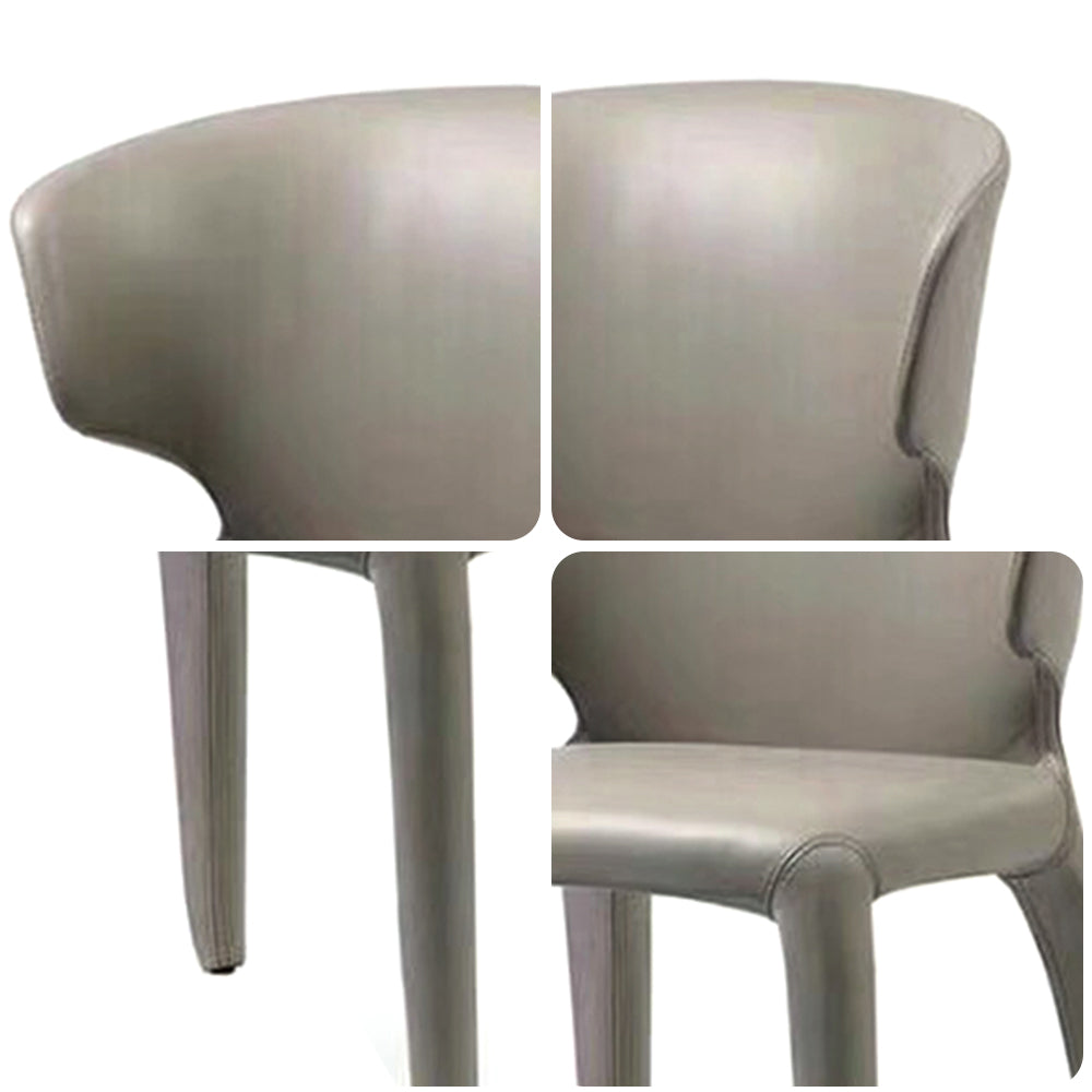 LIVARA DC1018 Faux Leather Fabric Dining Chair Stainless Steel Legs